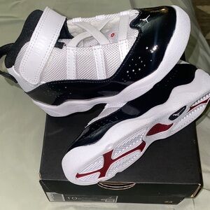 Jordan Kids Black and White Sneakers